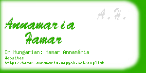 annamaria hamar business card